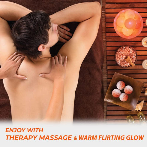 Salt Lamp Bowl With Salt Massage Ball | HIMALAYAN GLOW